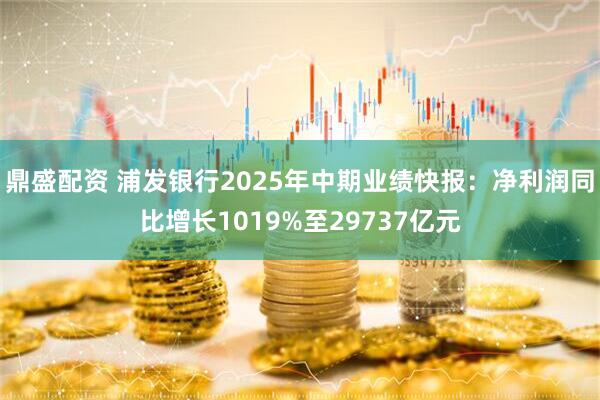 鼎盛配资 浦发银行2025年中期业绩快报：净利润同比增长1019%至29737亿元